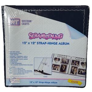Vintage Westrim Crafts 12x12 Scrapbooking Strap-Hinge Album Cloth New Sealed